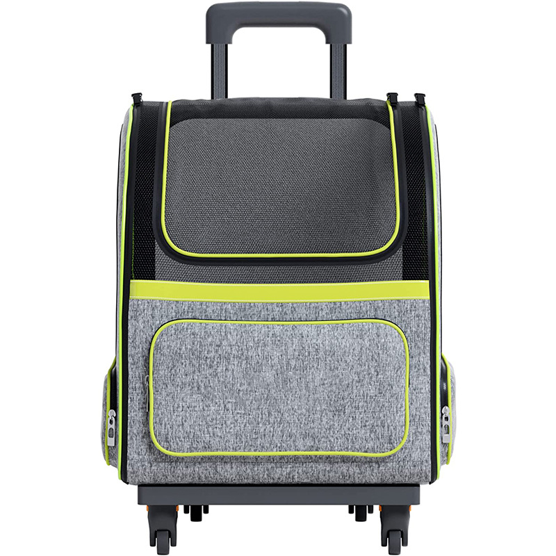 可拆卸拉杆轮子宠物背包软材质航空允许徒步便携包手推旅行手提包