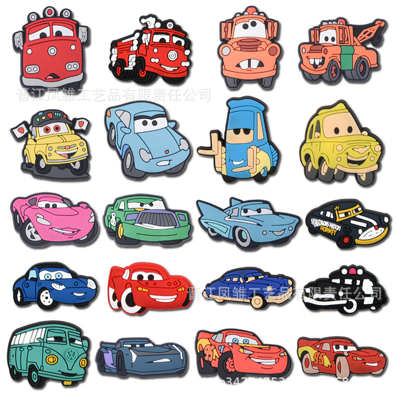 Cartoon car shoe charms, clog shoe charms, jibbitz clog shoe accessories, PVC soft rubber shoe buckles, DIY shoe accessories Cartoon car shoe charms, clog shoe charms, jibbitz clog shoe accessories, PVC soft rubber shoe buckles, DIY shoe accessories
