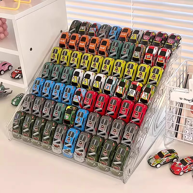 合金モデルカーディスプレイスタンド 1:64 ホットウィールドメカはしご透明収納ボックス多層収納ラック|undefined