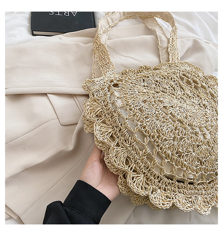 Borsa a tracolla da donna in paglia intrecciata per il mare_voghion.com