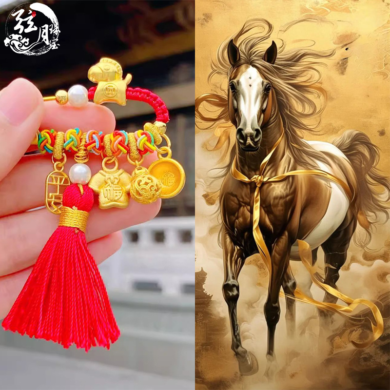 杭州灵隐马年新年红宝宝别惊新中式胸针孕妇福禄平安防惊吓护身符