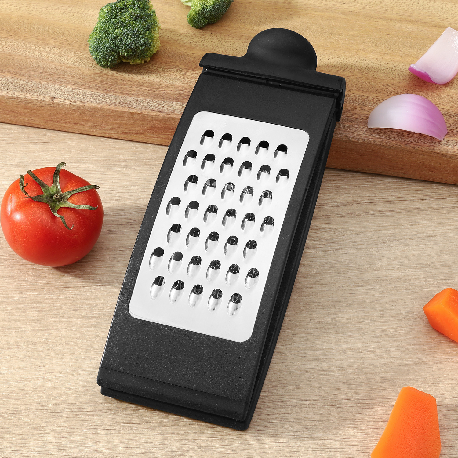 Stainless Steel Double-Sided Folding Multi-Functional Vegetable Cutter Fruit Slicer Kitchen Household Grater_voghion.com