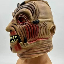 万圣节日恐怖整蛊舞会电影周边搞怪恶魔吊眼珠黑面具道具mask头套