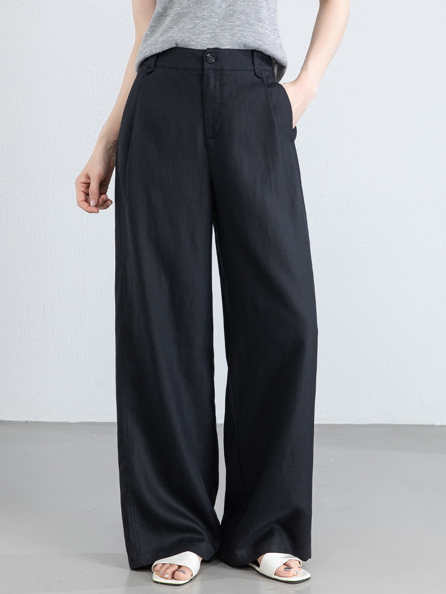 Quần culottes nữ ống rộng vải linen phối lyocell dáng suông rủ nhẹ — Màu sắc