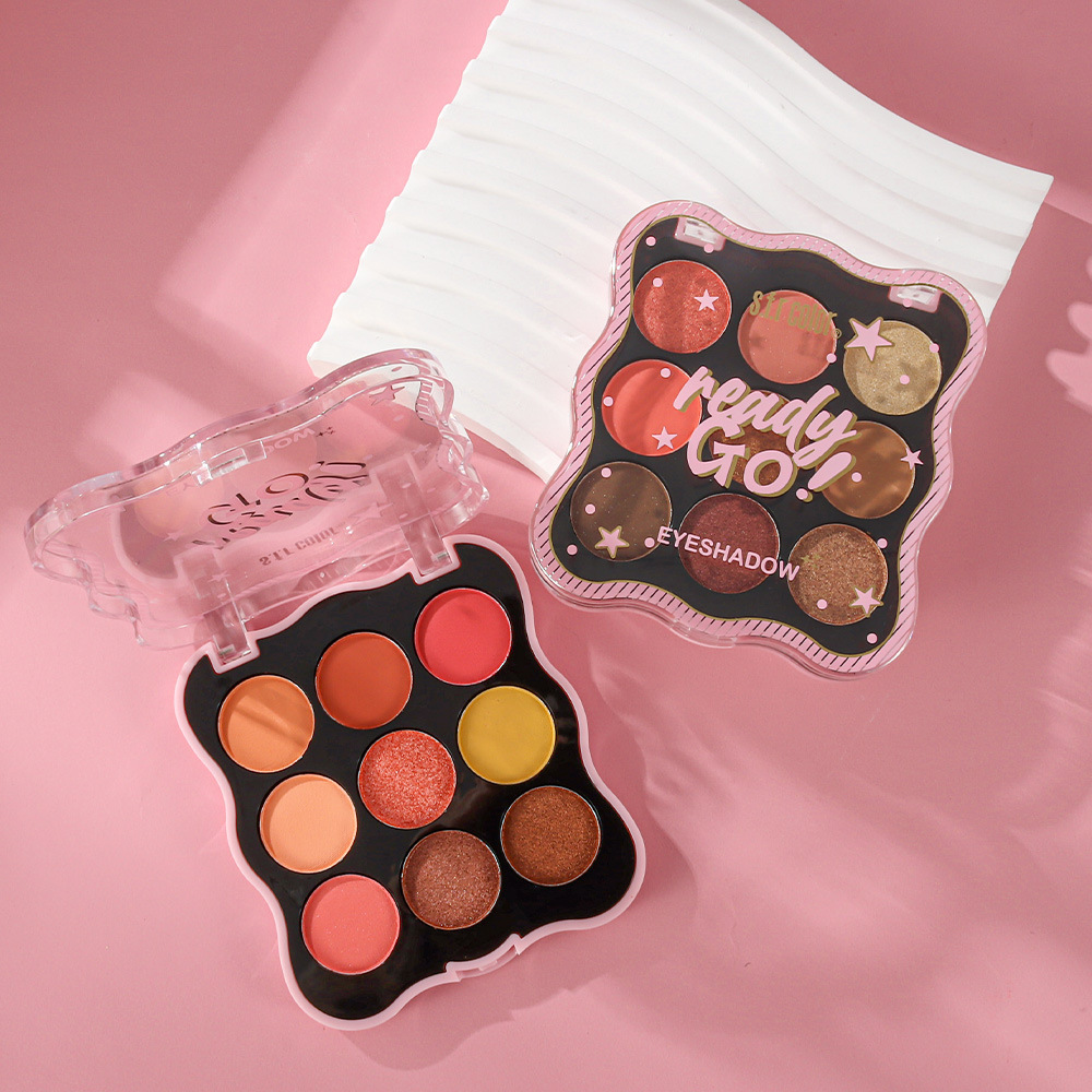 s.f.r color transfronterizo exclusivo mate perla escenario maquillaje de nueve colores bandeja de sombra de ojos al por mayor barata fiesta estudiantil