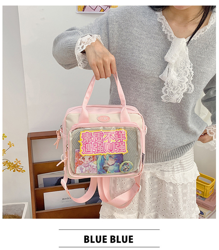Cute and versatile pain bag, new large-capacity student commuting crossbody bag, Korean version hand-held transparent single-shoulder bag for women wholesale undefined