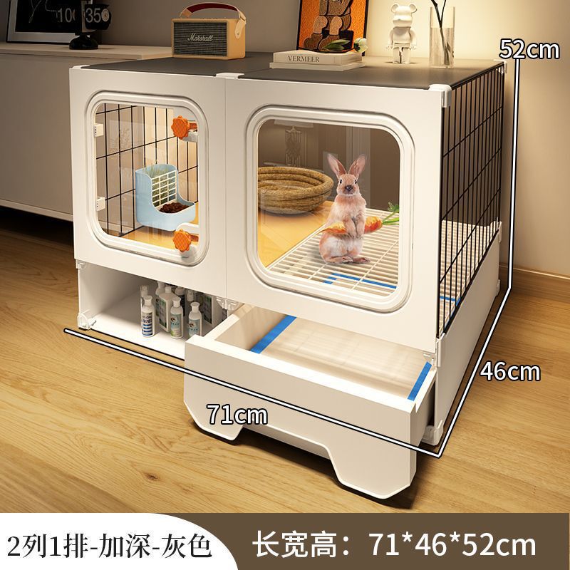 兔笼带厕所家用室内超大号兔别墅养宠物兔荷兰猪豚鼠专用笼子兔窝|undefined
