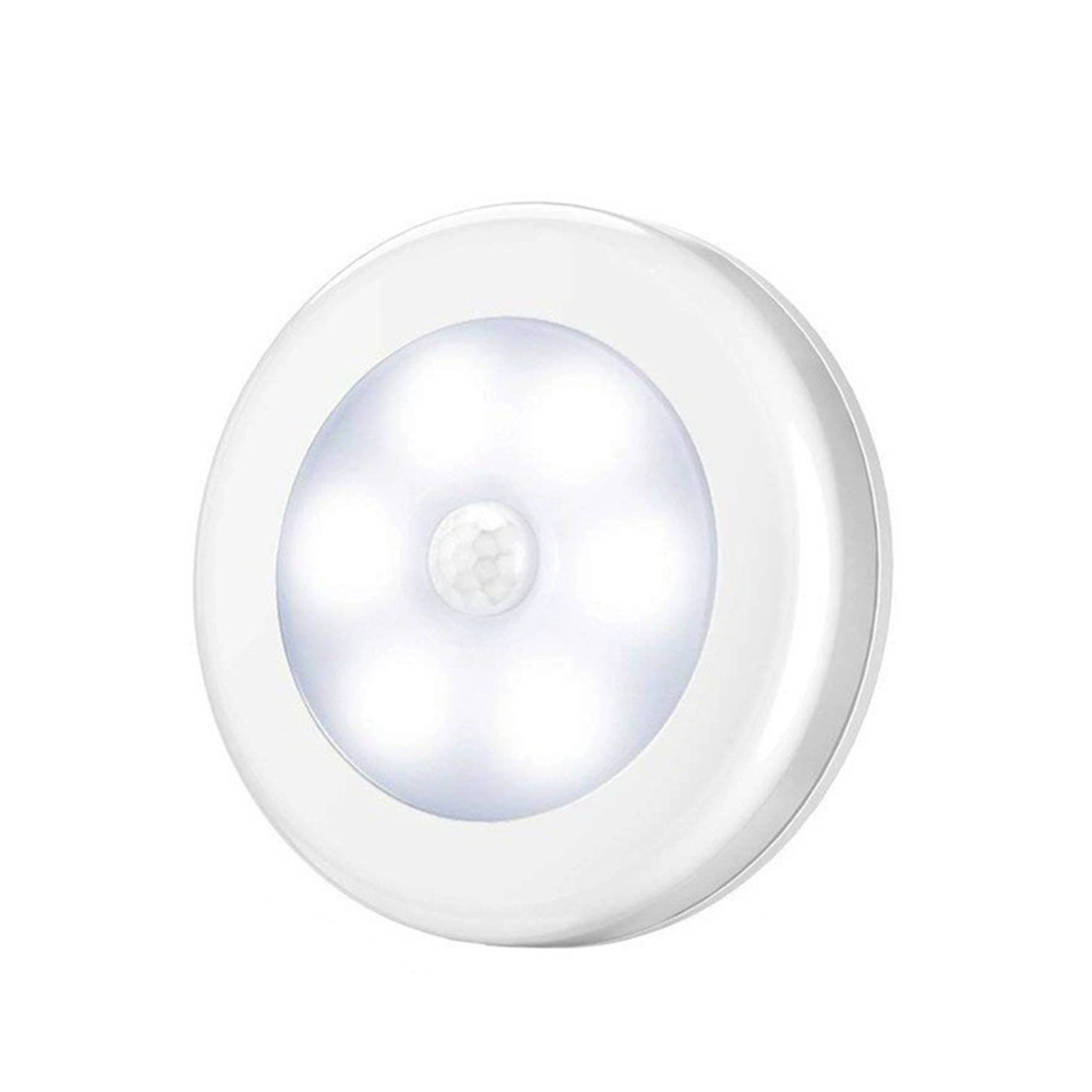 Motion Sensor Night Light, Smart Human-Induction Round Lamp, Battery-Powered, Small 8 cm