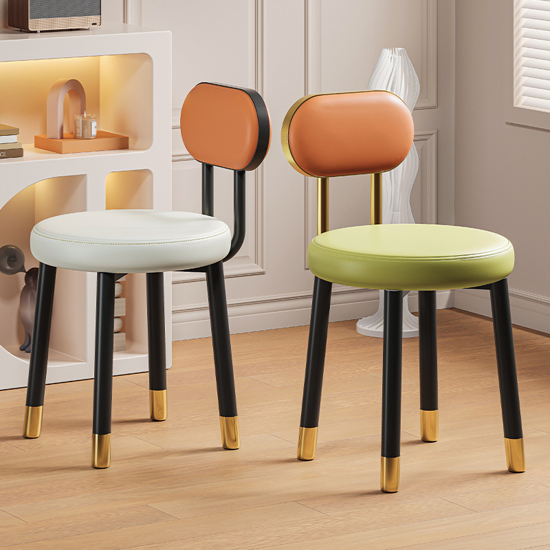 Makeup Chair Dressing Table Stool Girls'Bedroom Light Luxury High-end Manicure Chair Low Stool Dining Table Chair