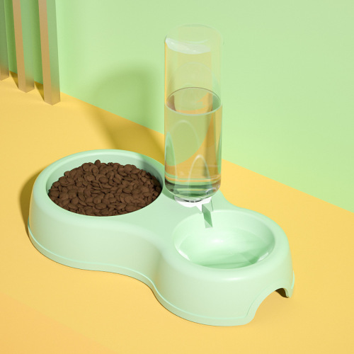 Cross-border best-selling cat bowl and dog bowl automatic drinking and feeding integrated double bowl spine cat food bowl grain bowl rice bowl drinking bowl