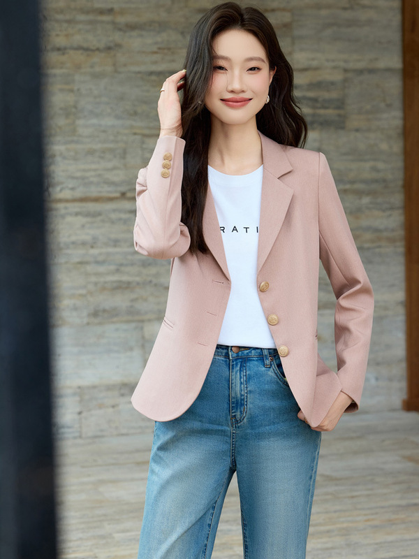 Fashionable Korean-Style Autumn Design Blazer for Women 2025 New Autumn Casual Slim Fit