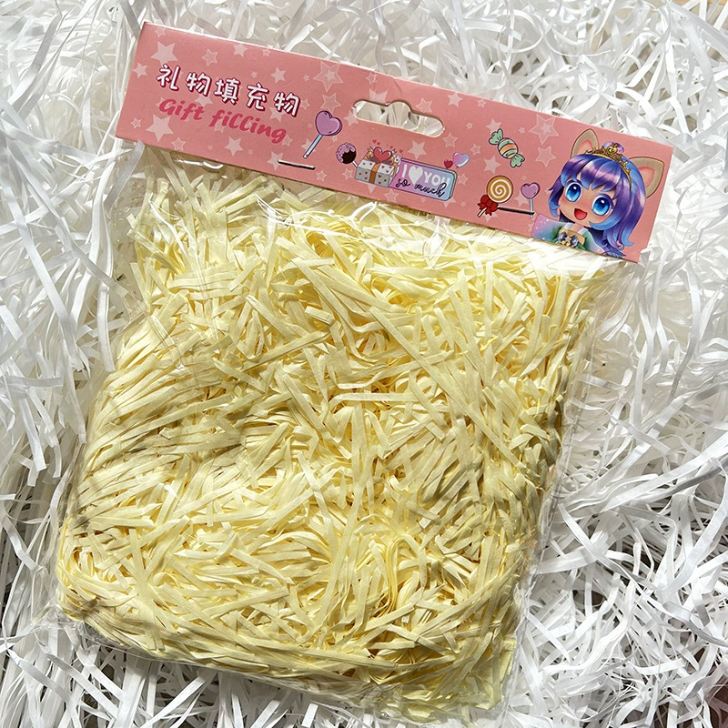 Плотный обложной карт зубчик raffia порванная бумага шелк 50g 30g бумага шелк упаковочная подарочная коробка декор заполнение цветной стружкой бумажные полоски