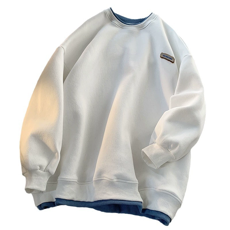 Свитшот оверсайз унисекс — осенняя пара Pullover, авокадо-зеленый, размеры M–XXL