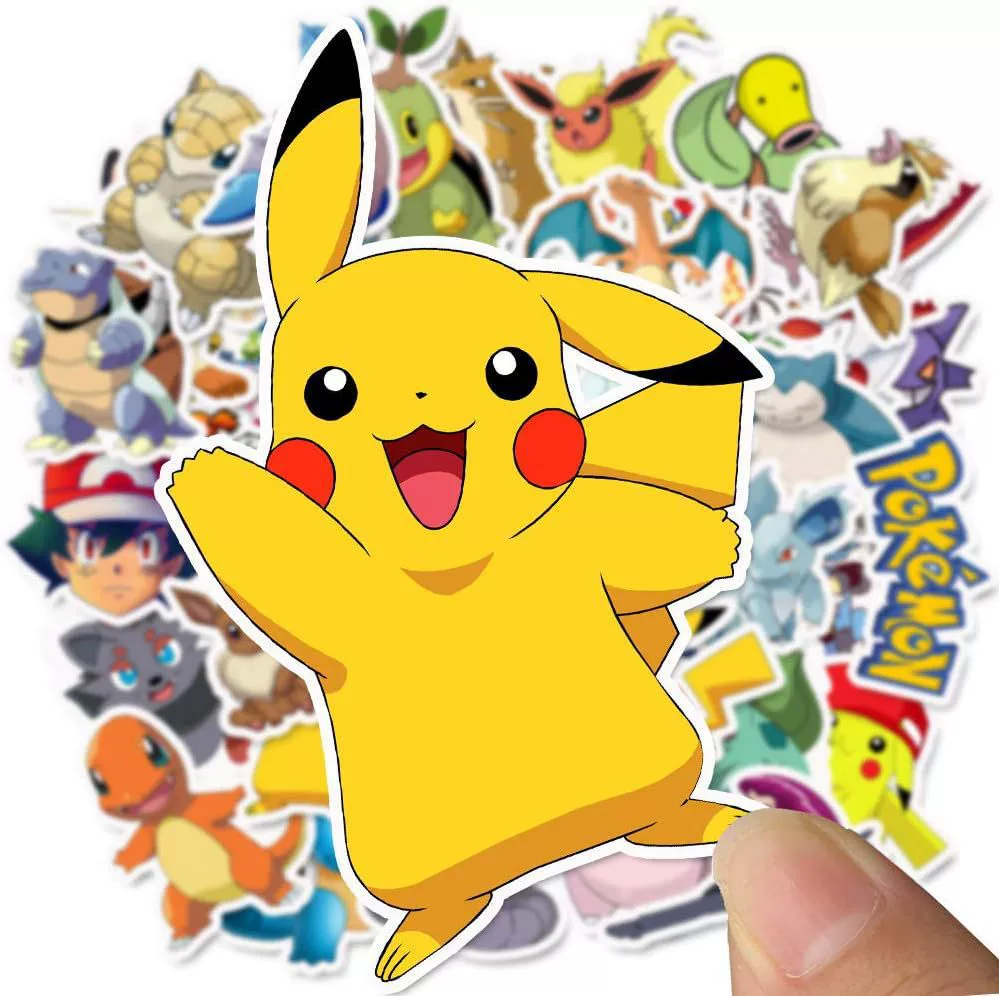 50 наклеек Pokémon для детей, милые домашние животные, граффити Pokémon, Пикачу, компьютерный чемодан