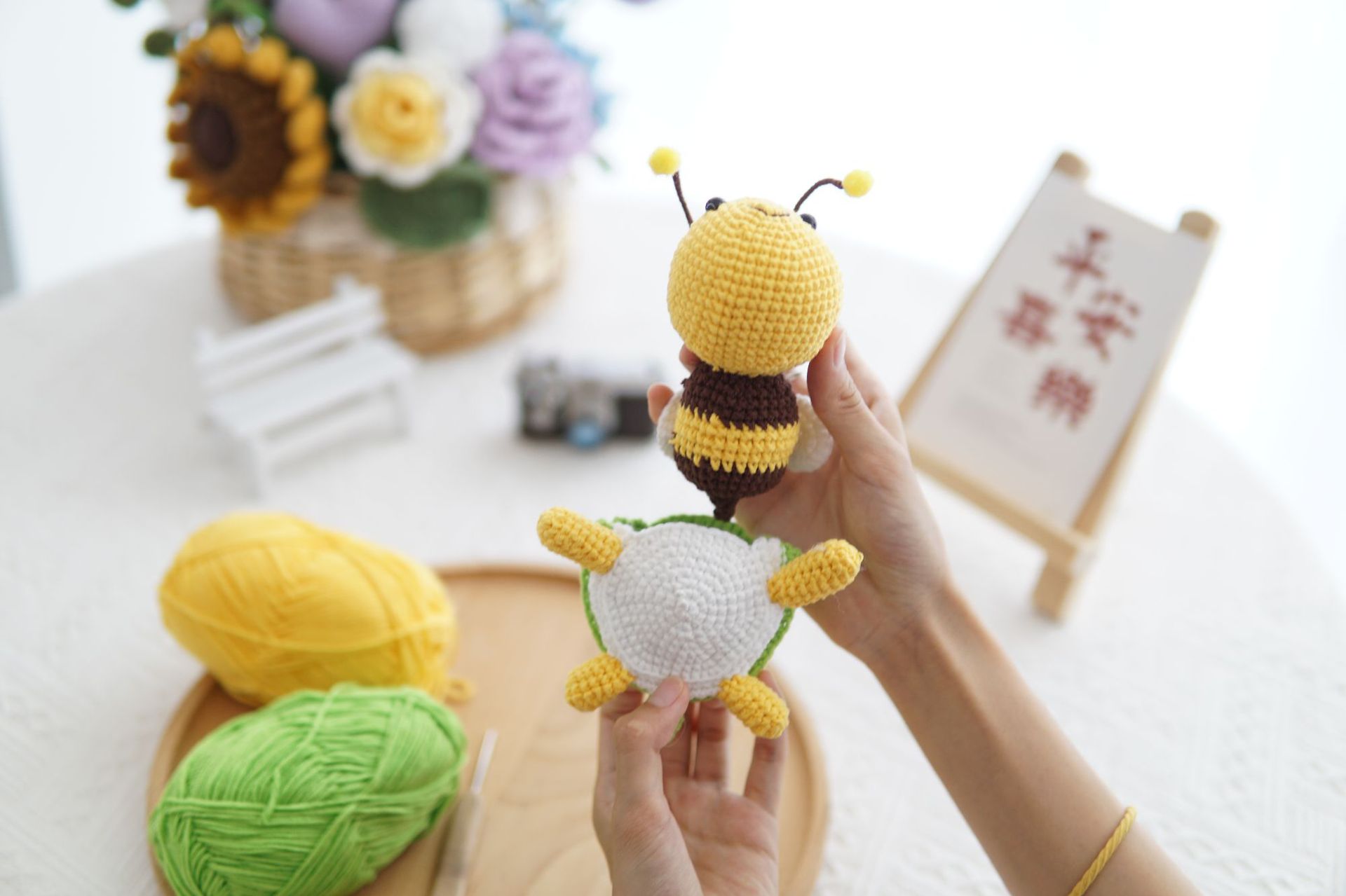 手工毛线编织闺蜜乌龟玩偶蜜蜂送女友闺蜜创意礼物一件代发-阿里巴巴