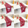 Christmas red black grid table flag Christmas table cloth Christmas tree elk pattern coffee table lid dining table decoration