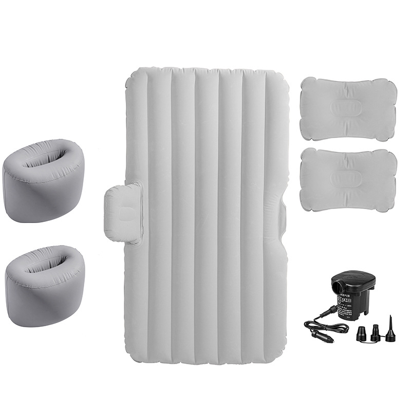 Flocking Inflatable Mattress – Qìchē Vehicle-mounted inflatable bed - gray