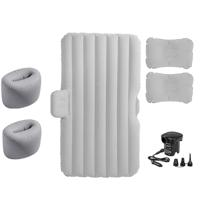 Supplies Folding Bed Thickened PVC – Vehicle-mounted inflatable bed - split-straight-gray-double-pier