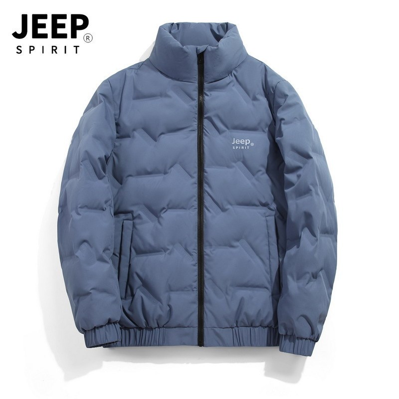 Jeep Casual 2024 Men's White Duck down Jacket Stretchy Loose Plus Size Men's down Coat Trendy Men's 2266