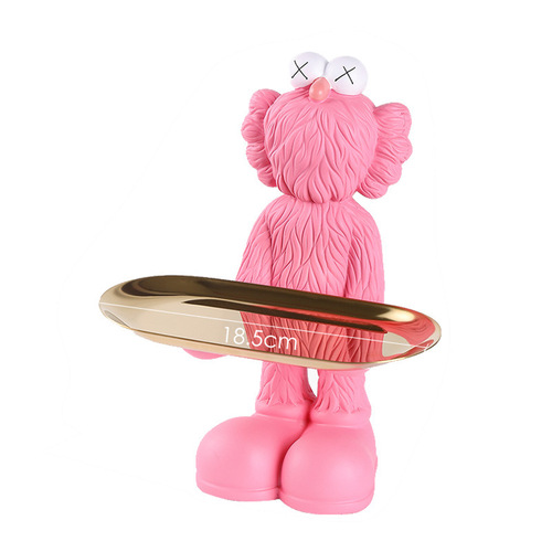 Creative Cartoon Doorway Entrance Key & Jewelry Storage Box Decorative Item: Sesame Street Doll Figurine for Living Room Display