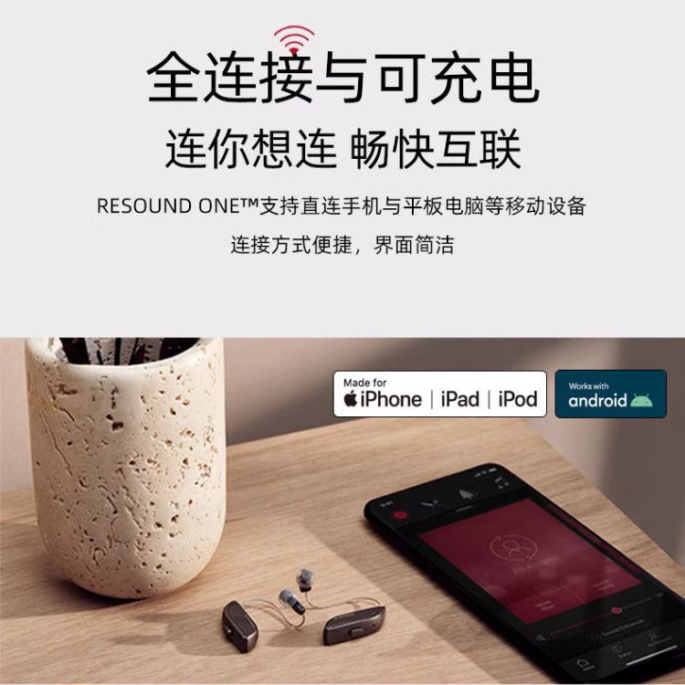 Rishonda nueva serie de baterías audífonos Bluetooth para personas mayores jóvenes sordos mini máquina RIC