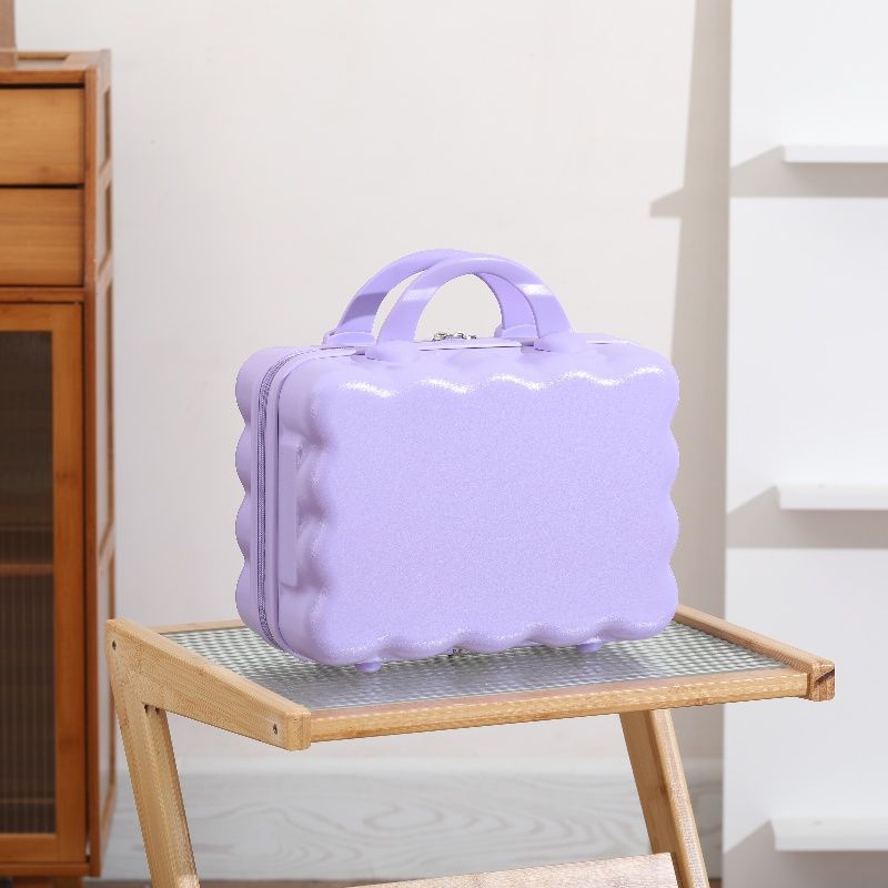 Estuche de cosméticos de 14 pulgadas nuevo maleta pequeña linda bolsa de cosméticos portátil portátil portátil mini almacenamiento de equipaje