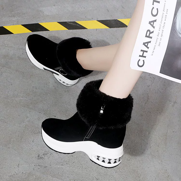 Winter fleece keep warm low boots, 2023, Korean style