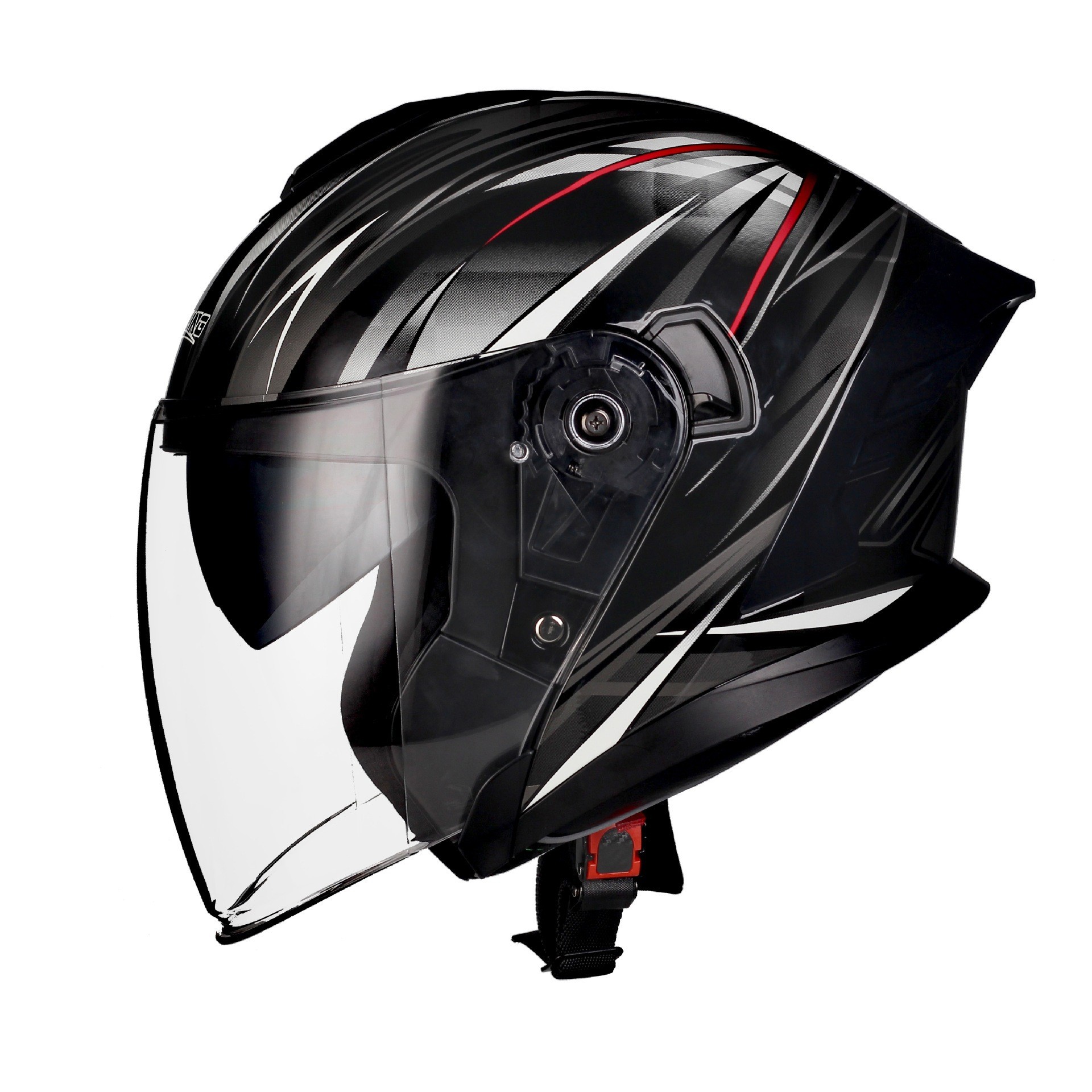 Jrte Motorcycle Helmet Winter Cycling Helmet Adult All-Season Men's and Women's Dual-Lens Battery Car Half Helmet Bluetooth
