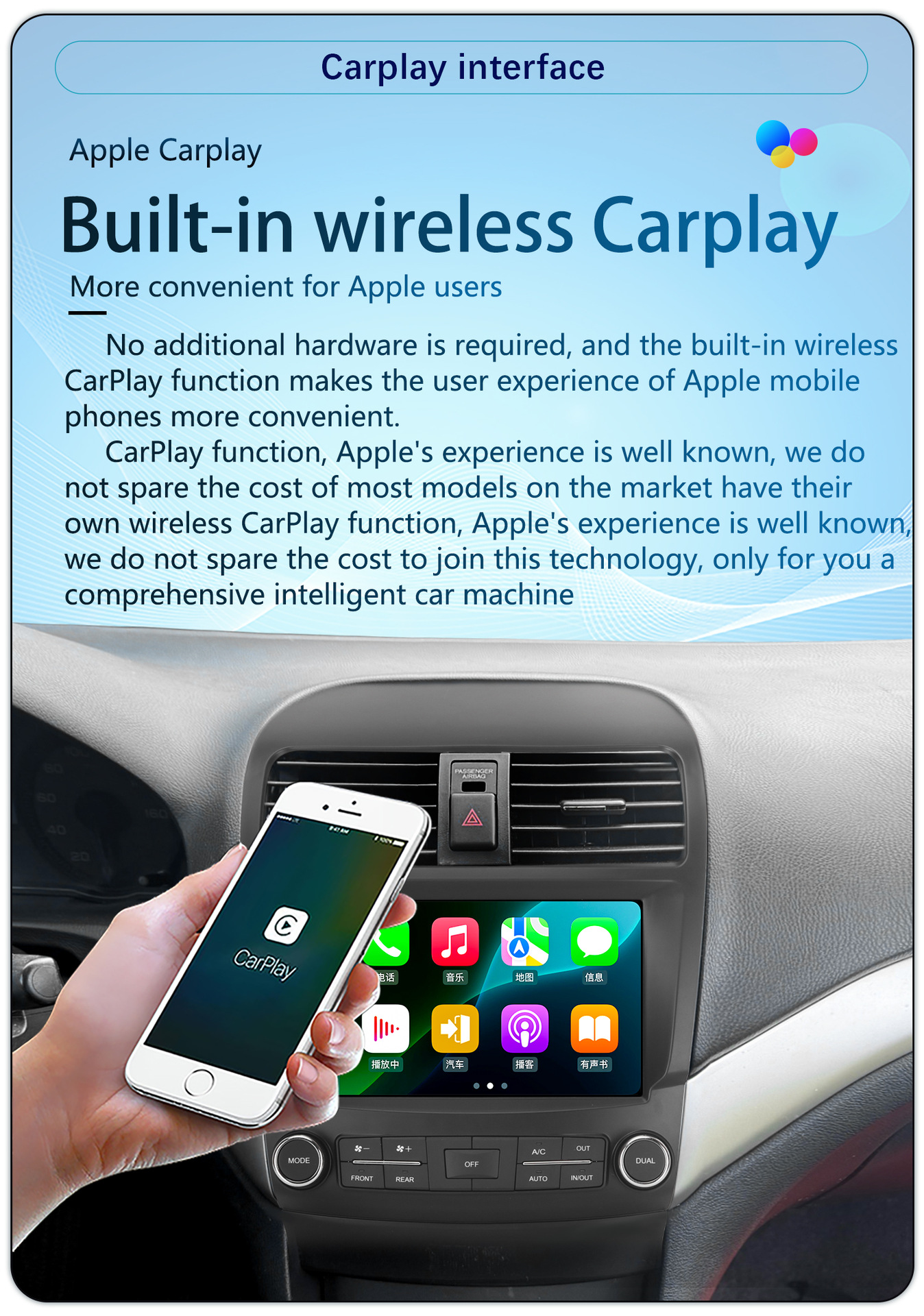 Suitable for 9-Inch 04-08 Acura Tsx Android Wireless Carplay Car Navigation 360 Panoramic All-In-One Machine