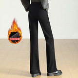 中老年女装秋冬加绒加厚保暖微喇长裤气质妈妈裤子纯色百搭休闲裤，女装休闲裤，妃慕昵服饰