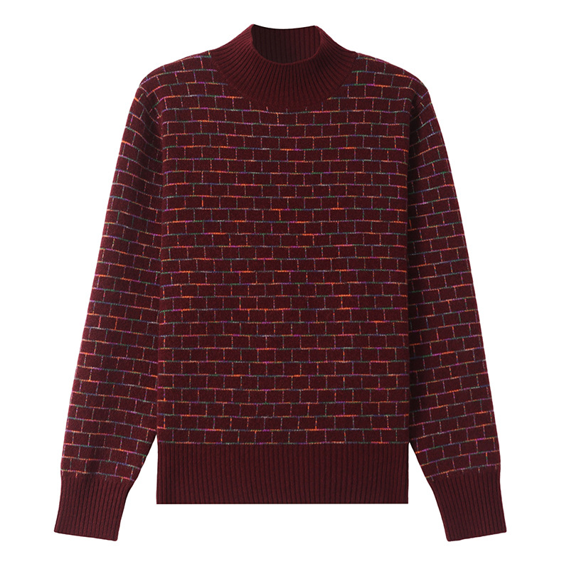 Demi-season knitted base body-friendly sweater