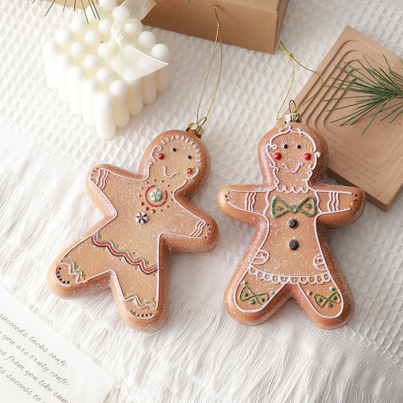 Buscando madera nueva guirlanda de Navidad donuts pan de jengibre hombre casa regalos de vacaciones juguetes accesorios suministro transfronterizo