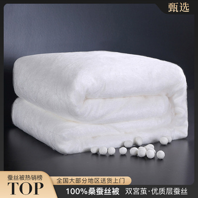 蚕丝被芯100%桑蚕丝被芯高端优质手工长丝桑蚕丝被子冬季批发工厂|ms