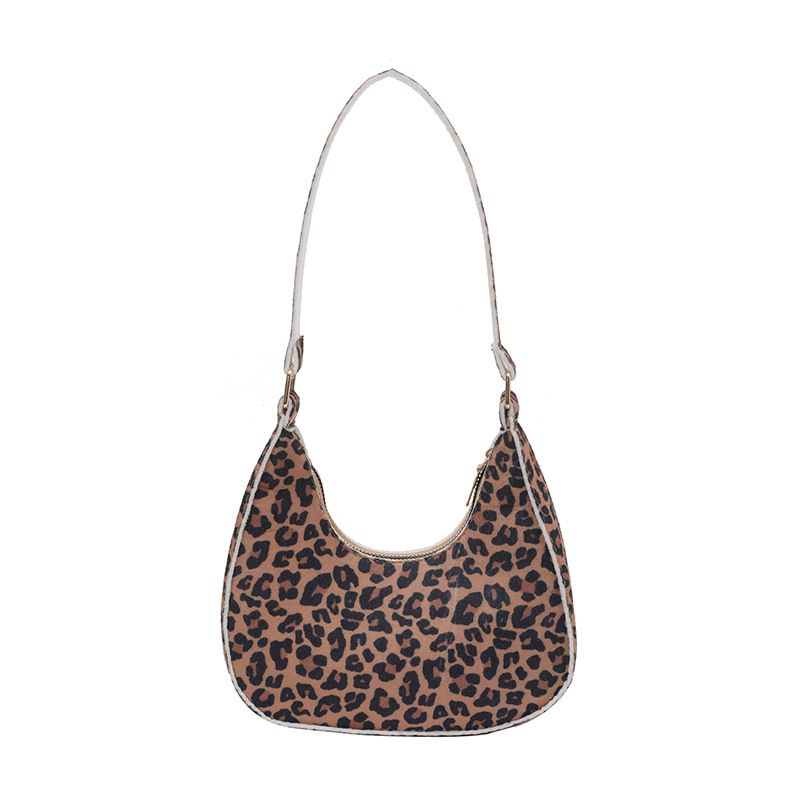 Bolsas transfronterizas para mujeres 2026 nuevo nicho de leopardo bolsas de brazo de moda para mujeres bolsas de hombro de fieltro de color universal
