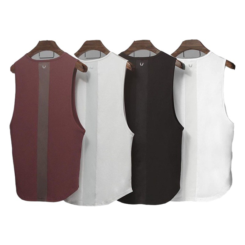 Summer Sports Quick-Drying Elastic Vest Fitness Color-Blocking Breathable Sleeveless Muscle Men's Outdoor Tight-Fitting Top