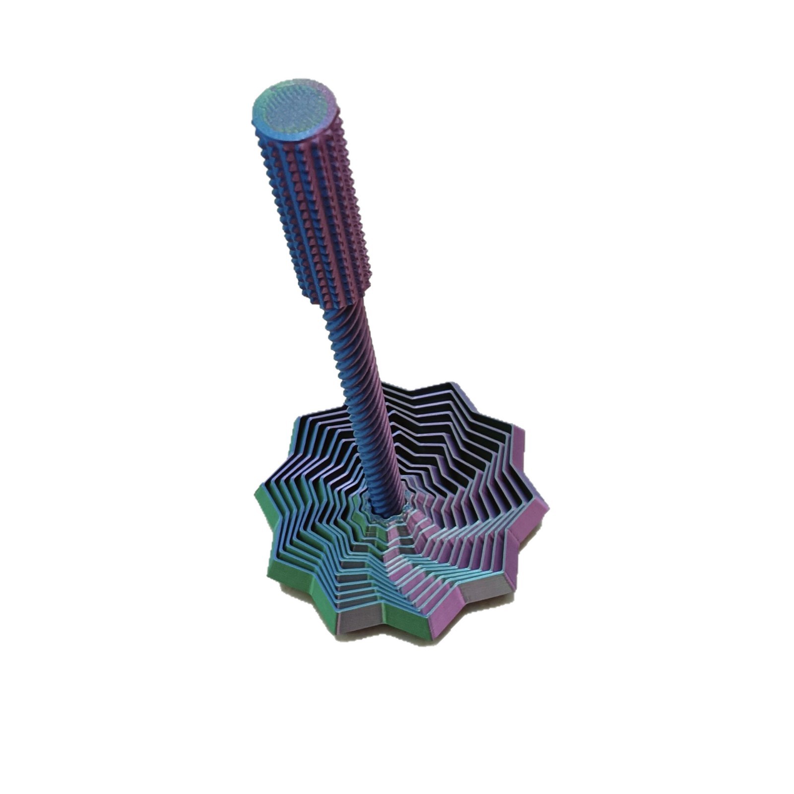 Impresión 3D descomprimida estrella ilusión óptica plegable juguete de puzzle infantil poligonal torre de rábanos espiral mesa tridimensional image 6