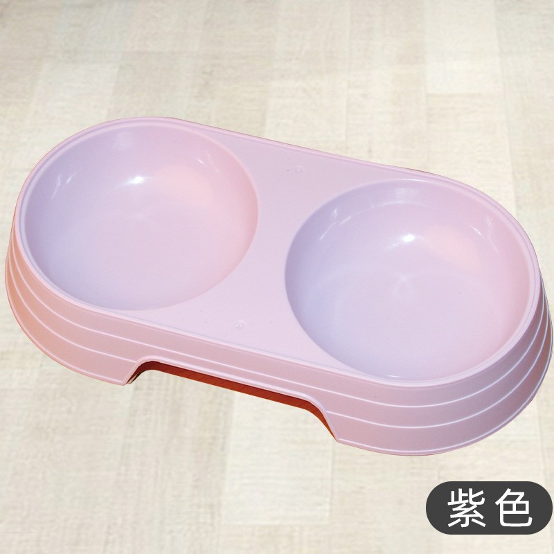 Pet Bowl gato perro tazón de comida fácil limpieza anti-golpe plástico engrosado perro tazón mascota gato tazón en stock al por mayor