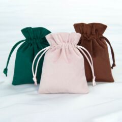 メーカー直供麗糸絨毛アクセサリーポケット文遊び収納ジュエリー絨毛袋紐引きビロード小袋