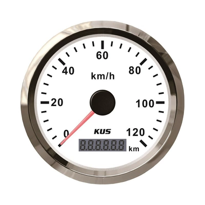 Universal Model for Ships, Cars, automobile instrument - white-dial-120kmh