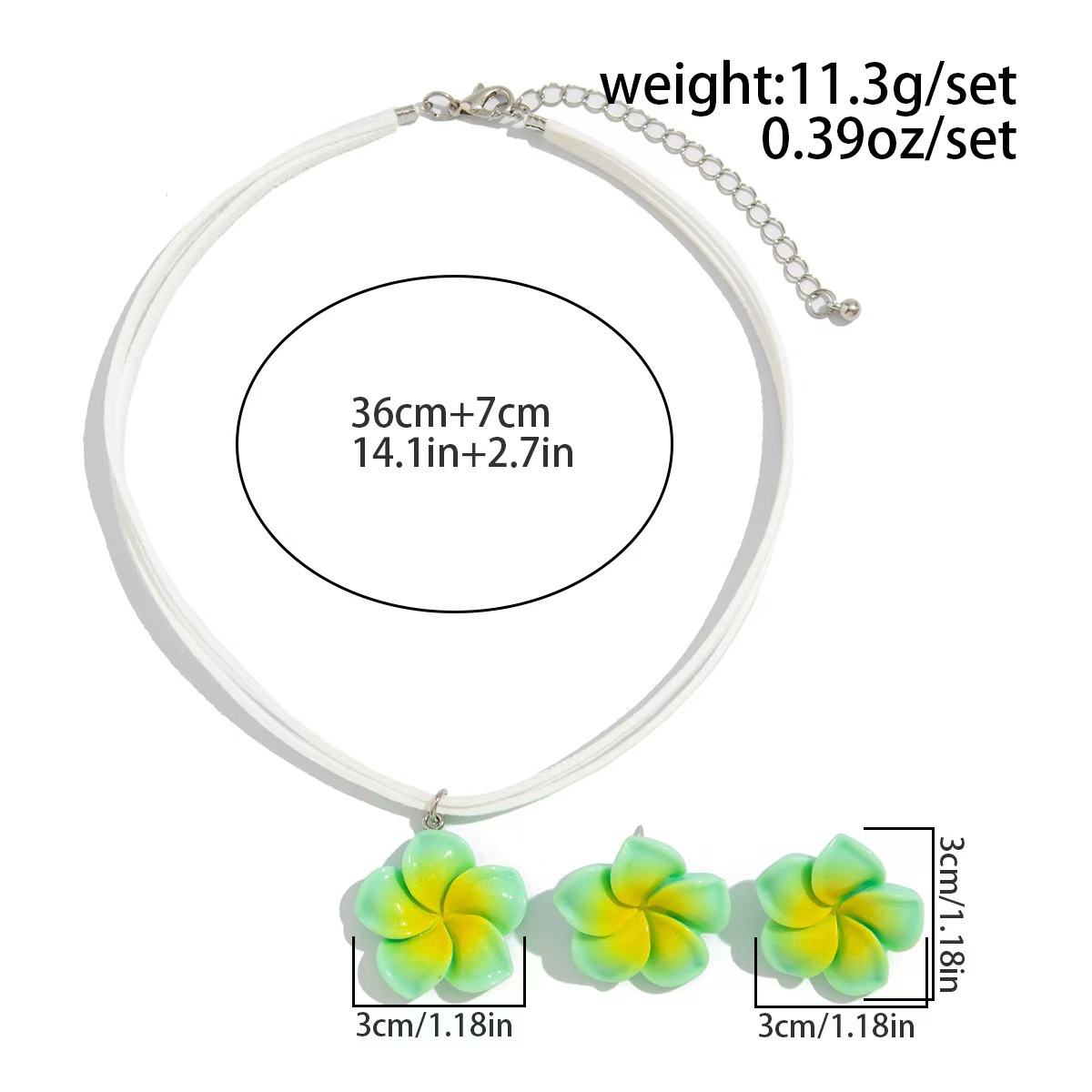 Sweet Acrylic New Velvet Flower Women's Jewelry Set display picture 2