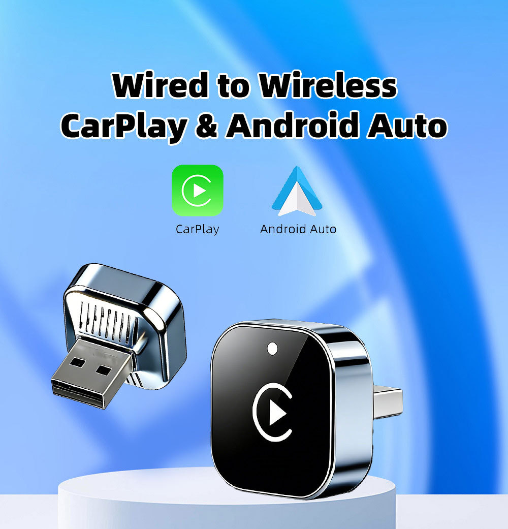 Hot-Selling 2-in-1 Wireless Carplay Box for Car-Machine Connectivity, Wired to Wireless Carplay Converter Box