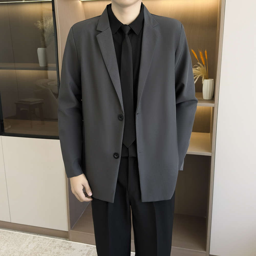 K38 싱글 블레이저 다크 그레이