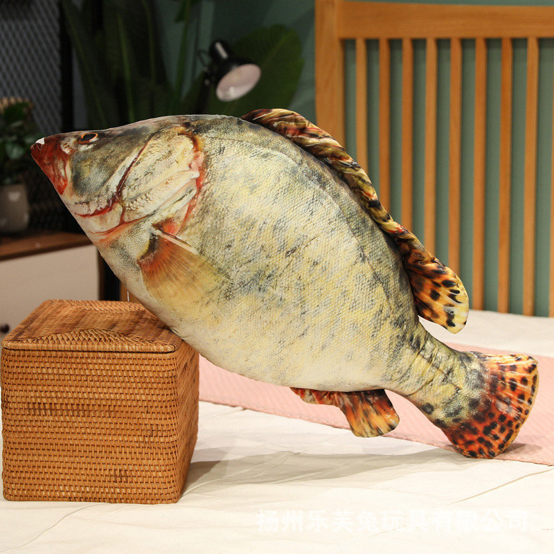 クリエイティブシミュレーション魚人形フナ鯉ぬいぐるみ睡眠枕水族館人形面白い猫布人形魚|undefined