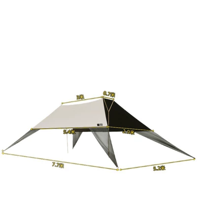 Avtomobil yan çətirləri – Rope-Free Lazy Swallowtail Y-Pole