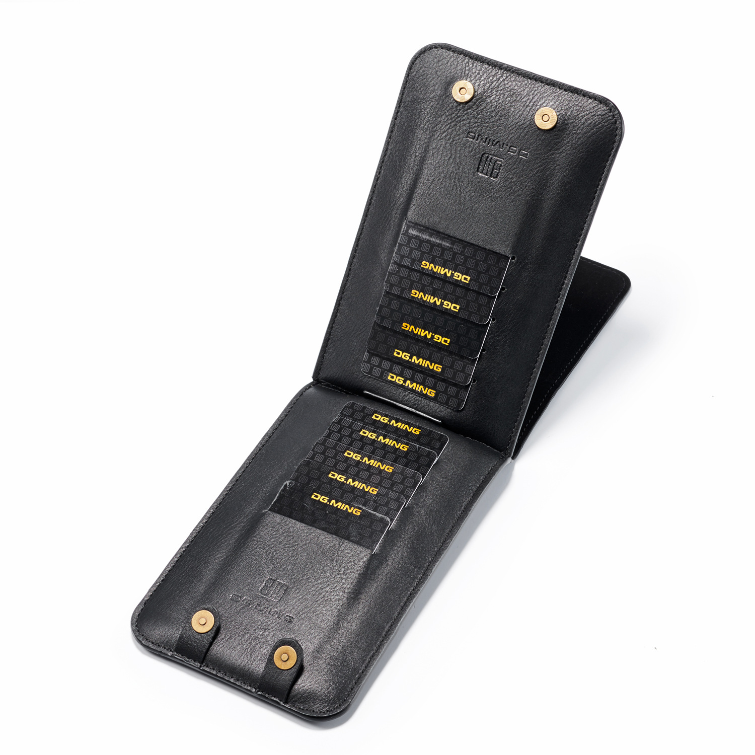 DG.MING cross-border large-capacity Men's Outdoor waist bag multi-function card wallet magnet separation mobile phone bag_voghion.com