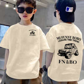 儿童装2025夏季新款男童短袖T恤中大童学院风半袖纯棉夏装上衣