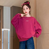 Sweatshirt for leisure, denim trousers with letters, set, autumn, 2023 collection, suitable for teen, loose straight fit