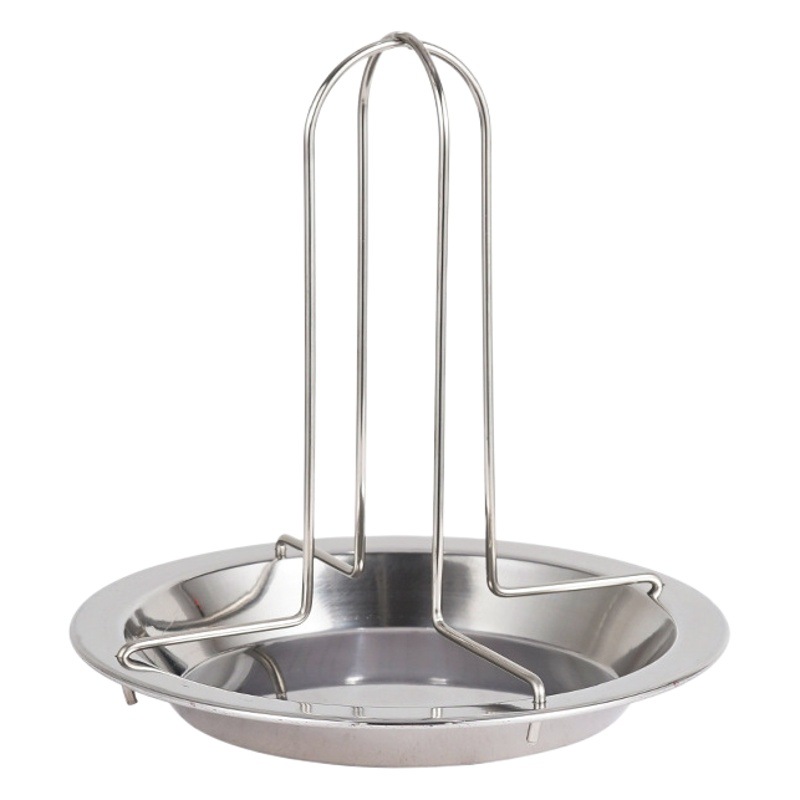 Cross-Border Korean Outdoor Camping Thickened Barbecue Grill Fork Chicken Roasting Rack Carbon Steel Non-Stick Roasting Chicken Tray Wholesale