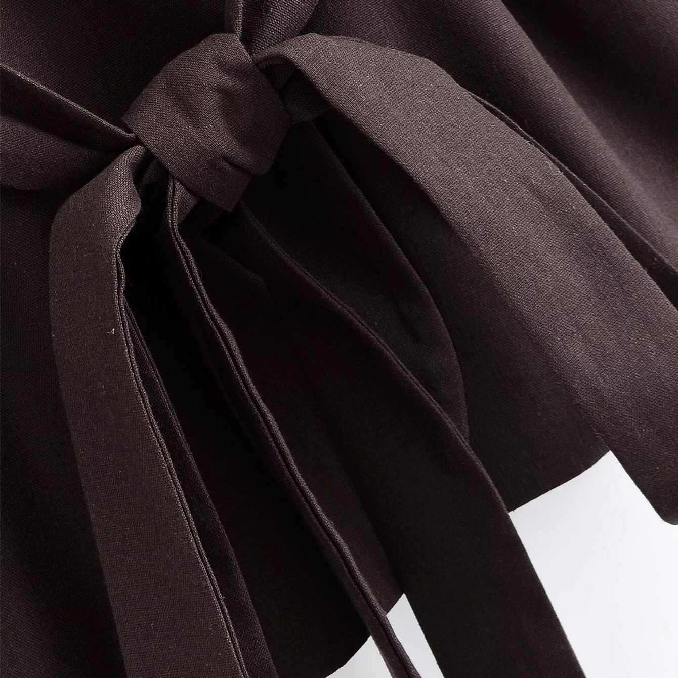 GraceChic BSK&TRAF Women's Clothing 2025 Autumn New Linen Kimono Style Suit 8426329 Scimitar Pants 7627242_voghion.com