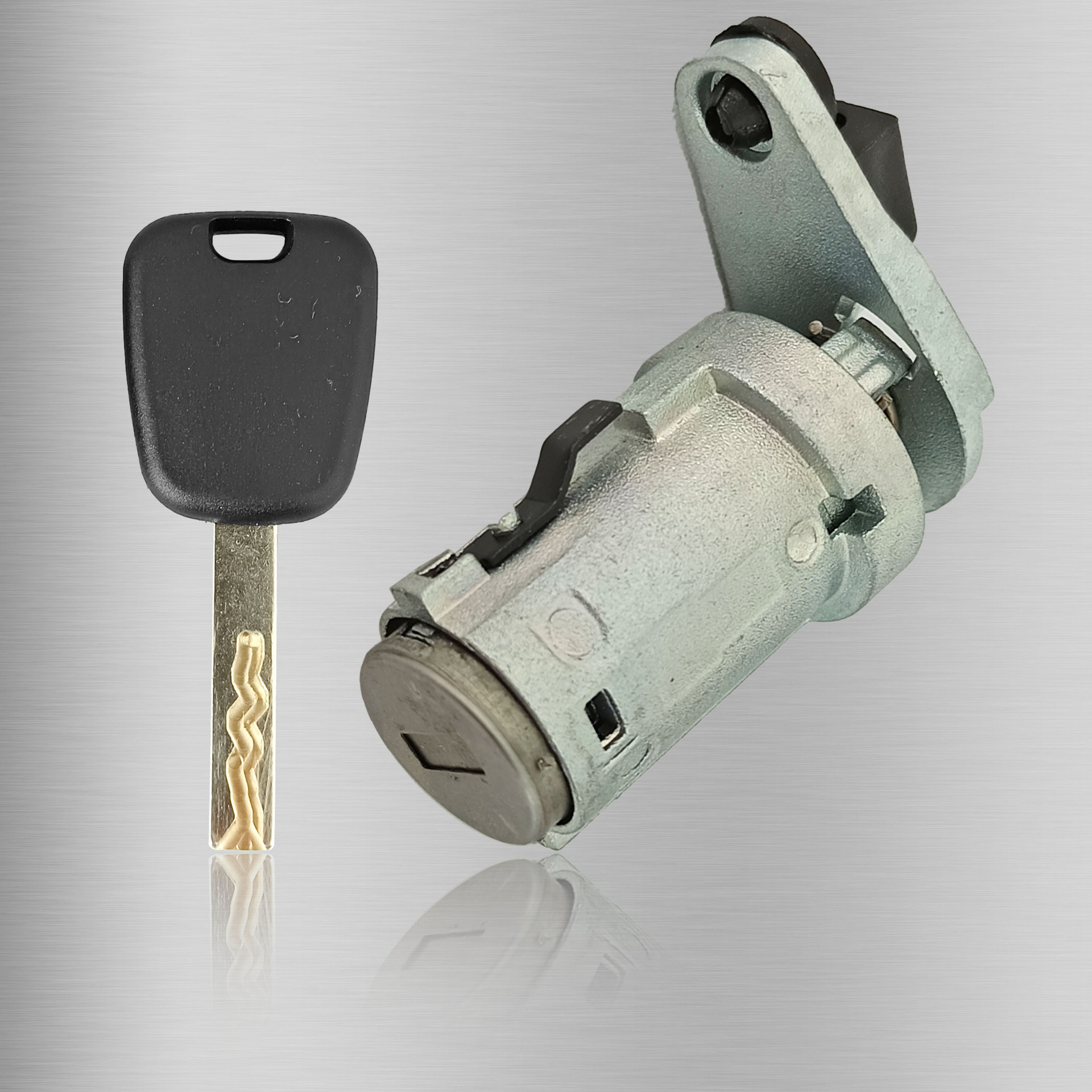Aplicable logotipo nuevo 307 cilindro de cerradura automotriz cilindro de cerradura de puerta izquierda llave con ranura lateral 1 llave accesorios de automóviles